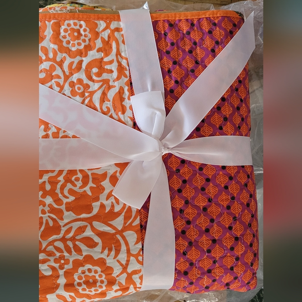 Lush Decor - 3pc Queen Royal Empire Quilt Set Tangerine - Birds Lush D Tangerine - Picture 4 of 7